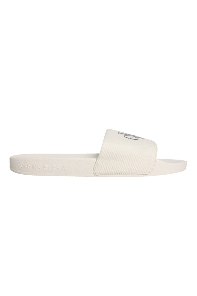 SLIDE MONOLOGO CV YM0YM01367 YBJ CREAMY WHITE/B WHITE